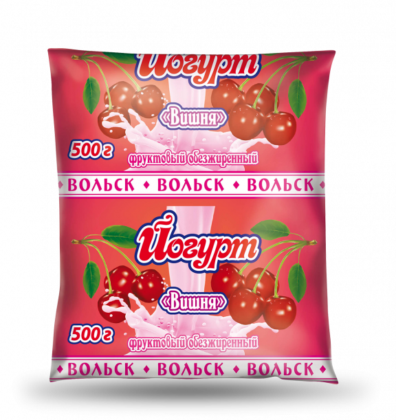 Йогурт фруктовый обезжиренный вишня (500 гр.)