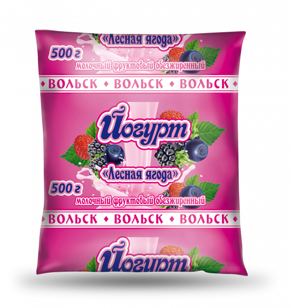 Йогурт фруктовый обезжиренный лесная ягода (500 гр.)